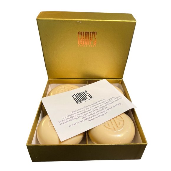 Gump’s Gardenia Bath Soap Bars Box of 4 England - Picture 2 of 4